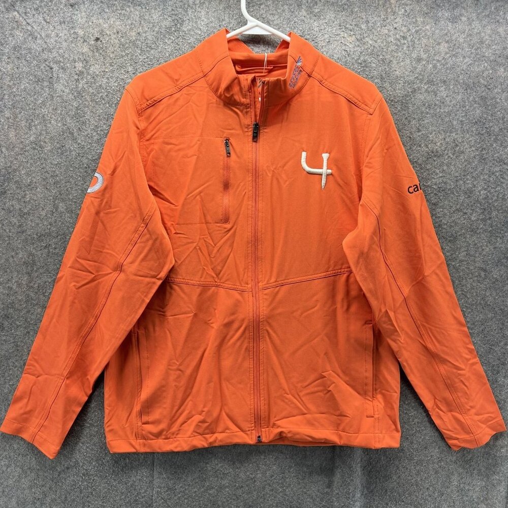 Graham Luxe 1764 Golf Jacket Mens Medium Red Orange Softshell Full Zip GL3121